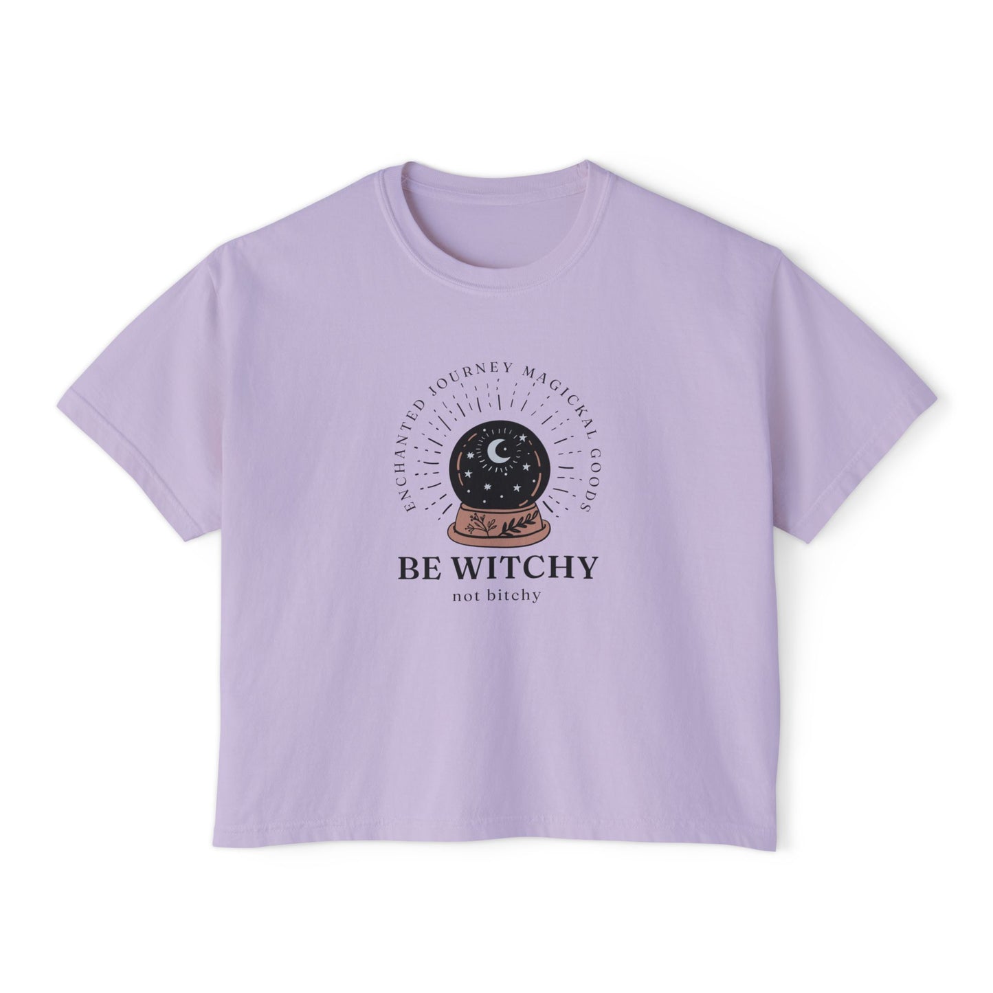 Be Witchy, Not Bitchy Boxy Cropped Tee