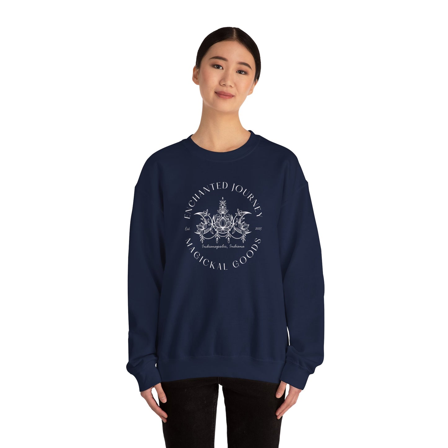 Floral Triple Moon Crewneck Sweatshirt
