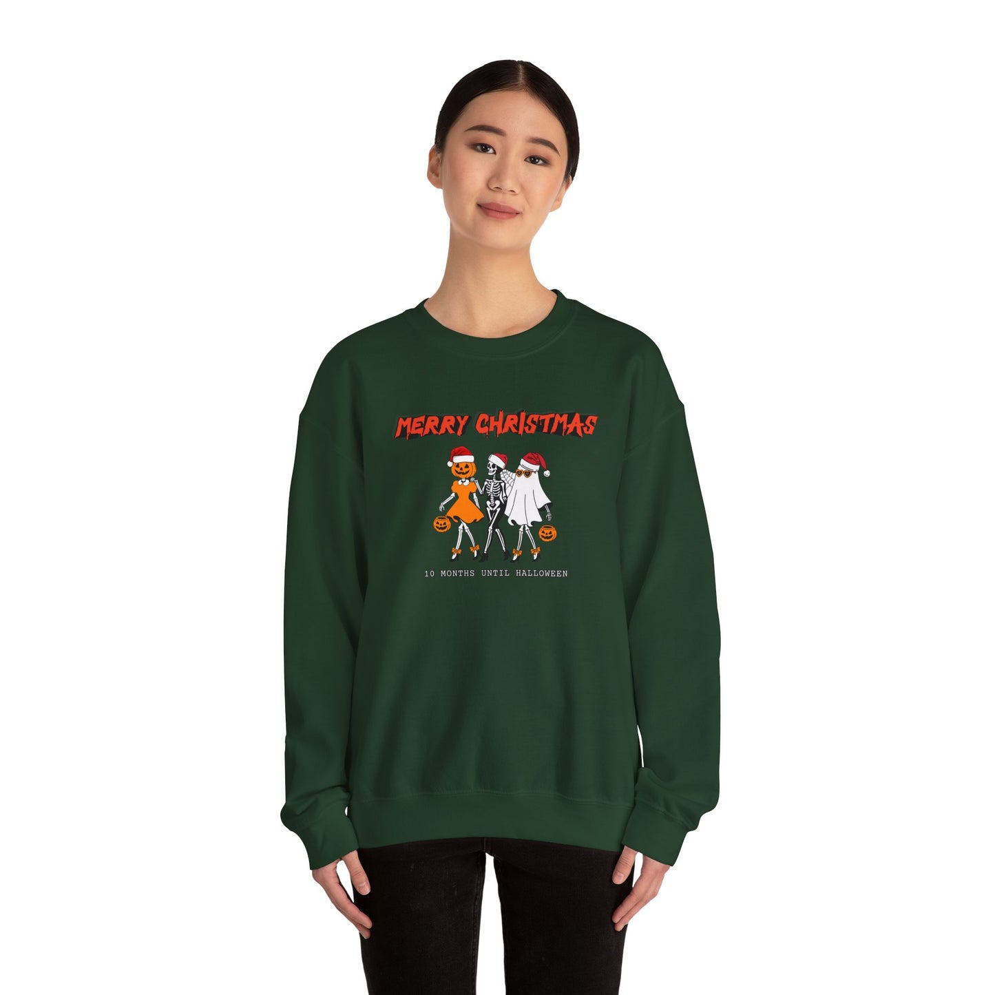 Merry Christmas/Halloween Crewneck Sweater