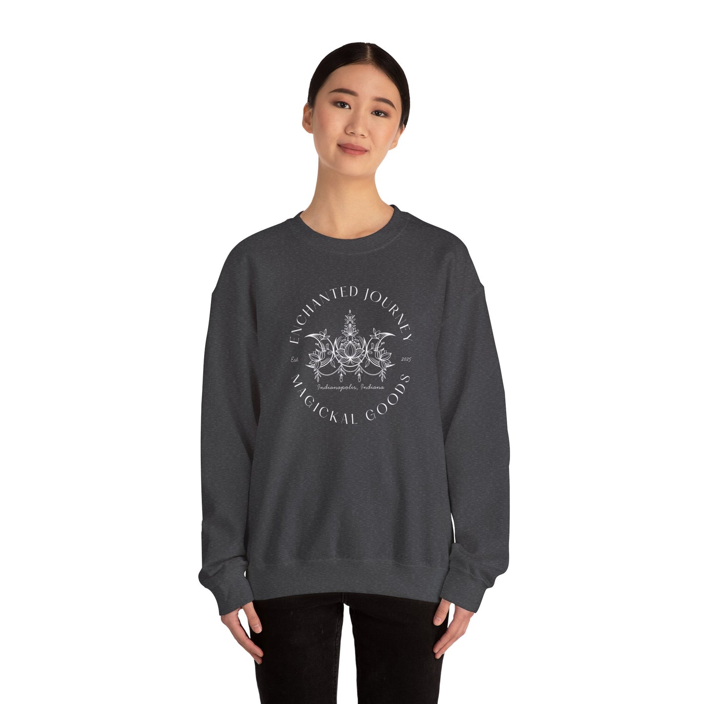 Floral Triple Moon Crewneck Sweatshirt
