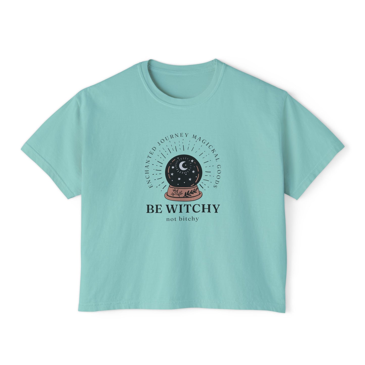 Be Witchy, Not Bitchy Boxy Cropped Tee