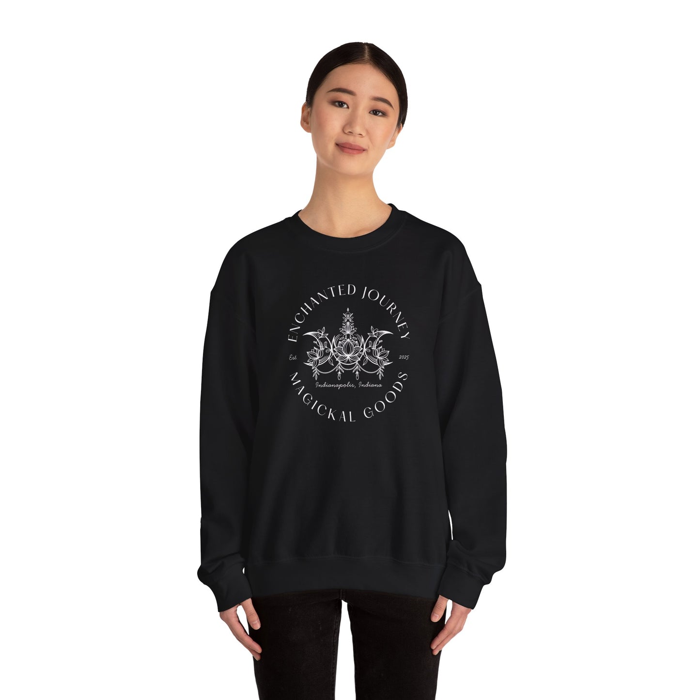Floral Triple Moon Crewneck Sweatshirt