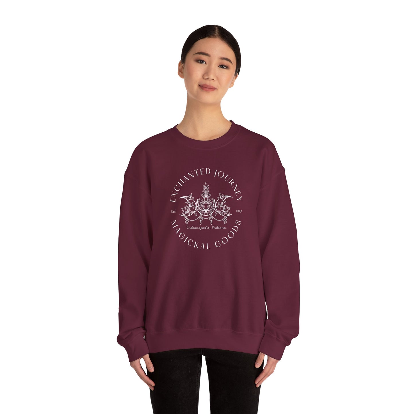 Floral Triple Moon Crewneck Sweatshirt