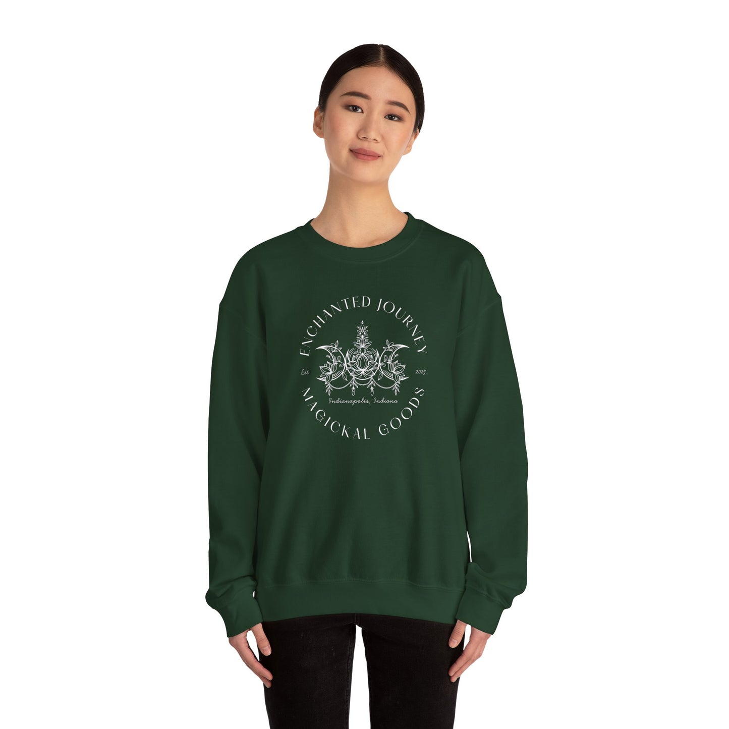 Floral Triple Moon Crewneck Sweatshirt